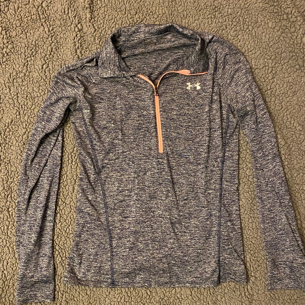 Under Armour Blue and Pink Quarter Zip Pullover